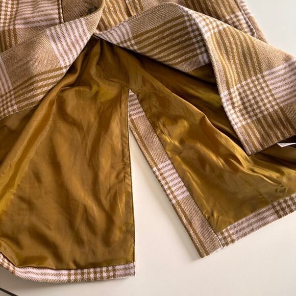 A New Day- Fall- Oversized- Plaid- Long-Button- Coat- Pink- Tan- Women’s -Small - Picture 6 of 12